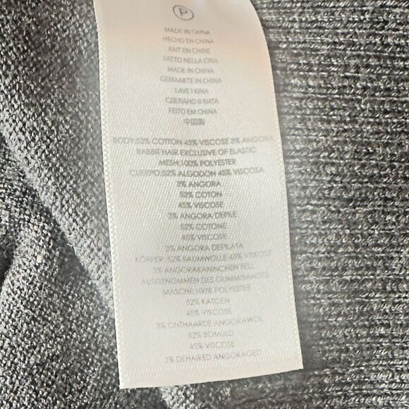 MICHAEL Michael Kors Grey Silver Sequin V-Neck Button Front Cardigan Sweater SzM - Picture 9 of 10